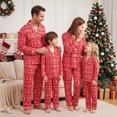 thumbnail image 4 of NIPAXO Family Matching Christmas Pajamas Set Long Sleeve Button-Down Holiday Sleepwear Nordic Fair Isle Print with Reindeer & Snowflakes for Dad Mom Kids, 4 of 10