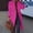 Hot Pink, variant on coat for women Women's Faux Wool Thin Coat Trench Jacket Ladies Slim Long Overcoat Outwear Women's Fleece Jackets Coats White + 4XL
