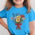 thumbnail image 2 of Zpanxa T-Shirts d'Été pour Filles Imprimé de la Fête de l'Indépendance Col Rond Manches Courtes Haut Polyester Spandex 10-11 Ans, 2 of 6