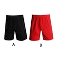 thumbnail image 2 of VONKY Polyester Men Basketball Pant Portable Replacement Solid Color Sweat Absorbent Drawstring Football Short Clothing Red L, 2 of 8