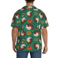 thumbnail image 3 of Fuzoiu Cartoon Turkey Print Men's Casual Short,Men's Short Sleeve Shirt,Mens Casual Button Down Shirts,Cuban Collar Summer Shirt for Beach, Vacation, and Outdoor Activities-4X-Large, 3 of 5