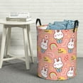 thumbnail image 5 of Goofa Rabbit So Cute Printed Circular Hamper,Laundry Basket with Handles,Storage Baskets Foldable,Large Capacity Laundry Hamper-, 5 of 8