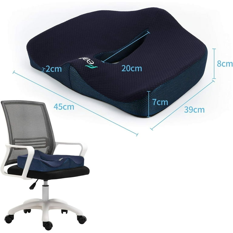 feagar Seat Cushion, Feagar Memory Foam Chair Pad/Coccyx Pillow for Car  Seat, Office/Computer Chair