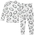 thumbnail image 2 of joogoo Rugby Balls Football 2 Piece Long Sleeve Tee and Pants Cotton Pajama Set 3T, 2 of 7