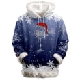 thumbnail image 2 of Christmas Hoodies for Women 2025 Long Sleeve Snowflake Graphic Hooded Sweatshirt with Pockets Pullover Tops, 2 of 5