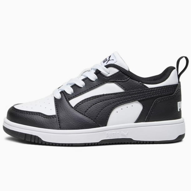 Tenis Puma Rebound V6 Lo PS para Niños 17 A 21. 393834-01 negro 21.5