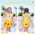 thumbnail image 6 of Marendyee Belle Princess Swimsuit for Girls One Piece Short Sleeve Swim Dress Rash Guard Bathing Suit Skirted Swimwear 3-10 Years, 6 of 16