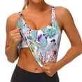 thumbnail image 3 of Uemuo Cactus Pattern Women's Sports Bra - High Impact Support, Breathable, and Comfortable Athletic Bra for Running, Yoga, and Workouts, 3 of 9