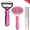 Pink, variant on Pet Grooming Rake, Deshedding Tool for Dogs and Cats, Self-Cleaning Dematting Pin Slicker Brush Comb, 3 Pack