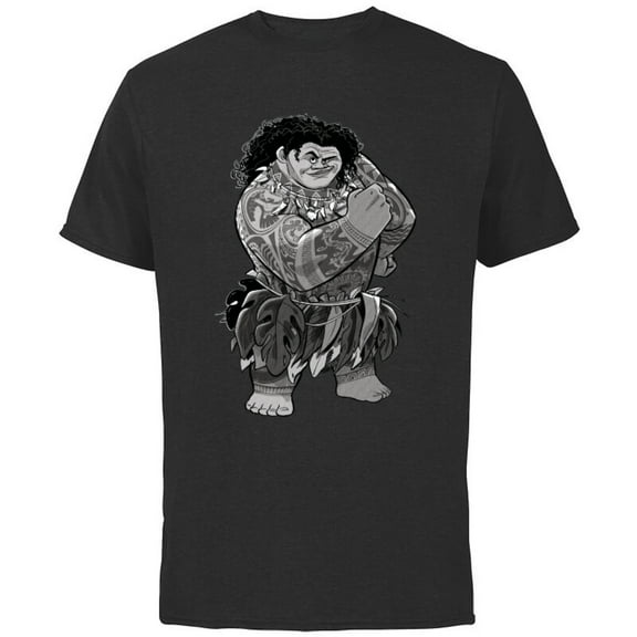 Disney Moana Maui - Short Sleeve Cotton T-Shirt for Adults - Customized-Black
