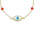 thumbnail image 2 of Bling Jewelry Womens Protection Amulet Good Luck Charm Evil Eye Bracelet Gold Plated Silver 7 Inch, 2 of 6