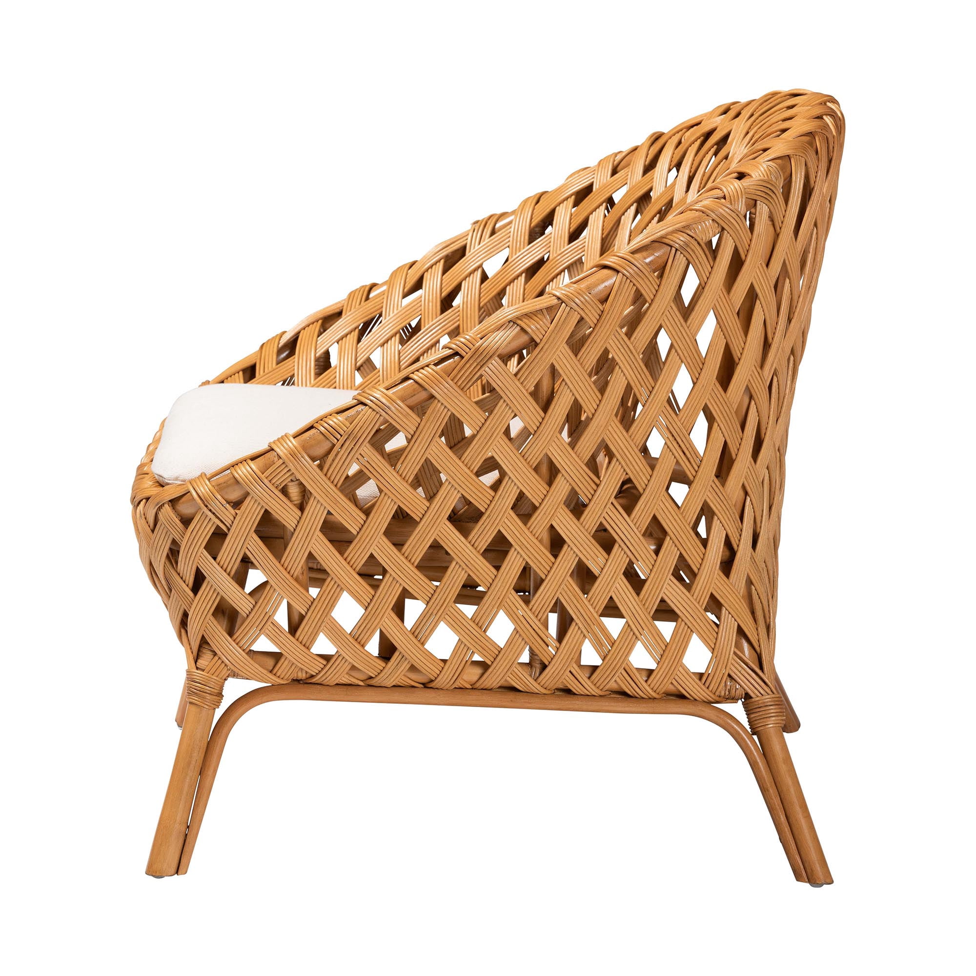bali & pari Robista Boho Accent Chair, Light Honey