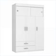 thumbnail image 2 of Chests & Wardrobes, 73” High Armoire with Drawers & Hanging Rod | White | Engineered Wood, 2 of 7