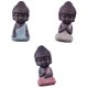 thumbnail image 1 of 3 Piezas Monje Buda Estatuas de Cerámica Soporte Té Mascota Hogar Bandeja de Té Decoración BLESIY Pequeña estatua de monje de Buda, 1 of 8