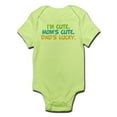 thumbnail image 1 of CafePress - I'm Cute. Mom's Cute. Dad's Lucky. Funny Unique Ba - Baby Light Bodysuit, 1 of 1