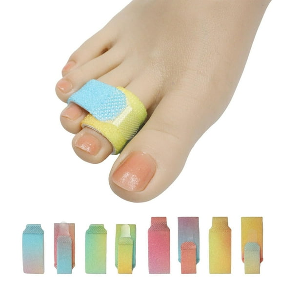 Hammer Toe Straightener Corrector for Women & Men 6 Pcs Broken Toe Splints Wraps Relief for Curled, Crooked, Broken Support (Multicolor)