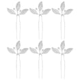 thumbnail image 1 of KAKOWELY 6 piezas elegantes de pinzas para el pelo con forma de hoja para novia, decoración para tocado de boda o fiesta., 1 of 5