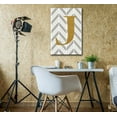 thumbnail image 2 of wall26 - The Letter J in Gold Leaf Effect on Geometric Background - Modern Hip Young Art Art - Canvas Art Home Art - 12x18 inches, 2 of 4