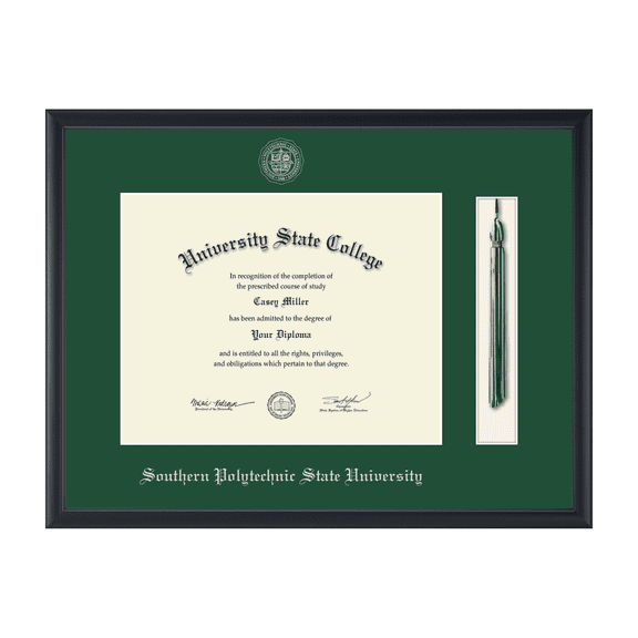 Framerly - SPSU Tassel Diploma Frame In Black Moulding