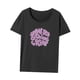 thumbnail image 4 of Camiseta de cuello redondo para mujer, camiseta informal de manga corta a la moda para senderismo, compras L, 4 of 8