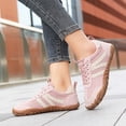 thumbnail image 5 of KANG Fashion Women's Wide-Toe Casual Sneakers, Minimalist Barefoot-Style Shoes, Platform -Sole Comfort Walking Shoes, Couples' Style Leather-Upper Athletic Shoes Pink 36, 5 of 7