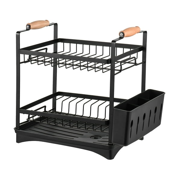 Dish Drying Rack Dish Drainer Set 3-Tier Dish Racks with