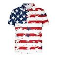 thumbnail image 5 of Men's USA 4Th Of July Shirts Independence Day Flag Button Up T-Shirt Casual Short Sleeved Lapel Top Multicolor XXL, 5 of 5