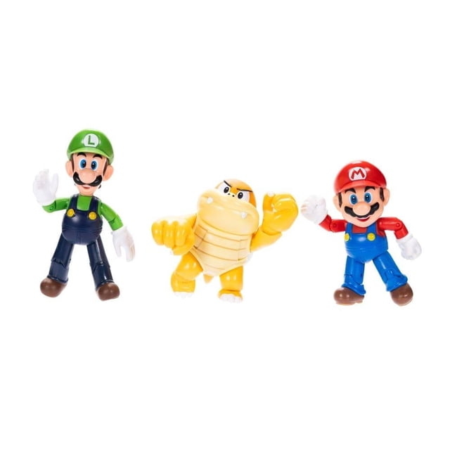 Set De Figuras Super Mario 3 Pack Mario, Boom Boom, Luigi