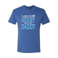 thumbnail image 2 of Girl Stole My Heart She Calls Me Daddy Daughter Girl Dad Father Gift | Mens Father's Day Premium Tri Blend T-Shirt, Vintage Royal, Small, 2 of 4