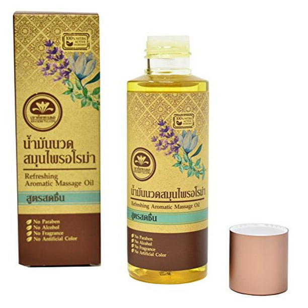 Refreshing Aromatic Massage Oil from Thailand (3.5 oz) 100 Natural