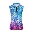 thumbnail image 2 of Uorisanigo Fish Scale Pattern Women's Golf Top Soft Versatile Women's Dry-Fit Golf Shirts Casual Sleeveless Workout Tank Tops Relaxed for Women, 2 of 7