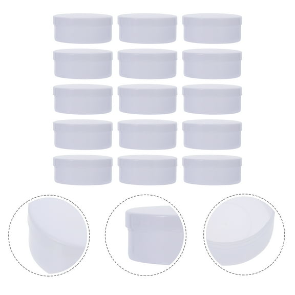 WHAMVOX 30 Pcs Moisturizing Cream Cosmetic Packaging Box Balm Container 4.5x4.5cm White