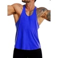 thumbnail image 5 of DYMADE Men's Fitness Sports Solid Color Racerback Tank Top, 5 of 5