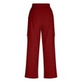 thumbnail image 5 of GUACER Wide Leg Pants for Women with Pockets Elastic Waisted Lounge Cotton Linen Harem Pants, 5 of 7