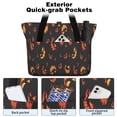 thumbnail image 2 of Tote Bag for Women - Spooky Halloween Faces Pattern Shoulder Bag - Large Utility Work Duffle Bag with Zipper Handbag for Travel, Work, Sprots, 2 of 5