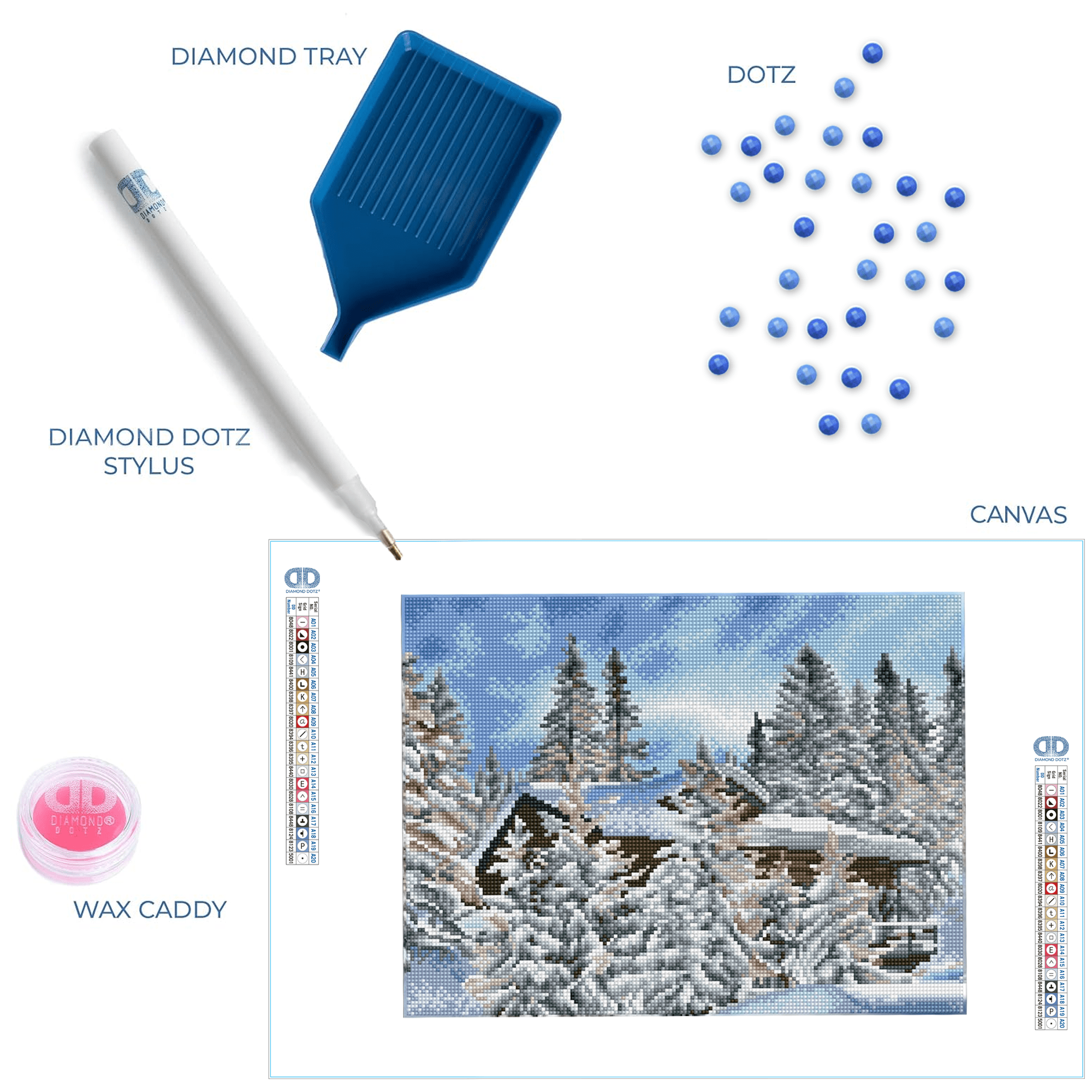 Diamond Dotz Alpine Retreat Diamond Painting Kits for Adults - Diamond Art Kits a Relaxing Creative Craft Kit with Dotz Gems 12.2x16.1