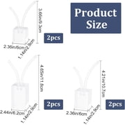 3 Sizes Clear Earrings Display Stands Tree Jewelry Display Holder Acrylic Earring Storage Trade Show Store Countertop Display Hanging Supplies Home Decor Vanity Fashion Clear DIY