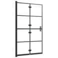 thumbnail image 3 of vidaXL Shower Enclosure Folding Shower Enclosure Shower Panel Screen ESG Black, 3 of 29