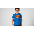 thumbnail image 4 of Superman Logo Youth Navy Crew Neck Short Sleeve T-shirt-XS, 4 of 5