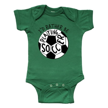 

Inktastic Id Rather Be Playing Soccer Gift Baby Boy or Baby Girl Bodysuit