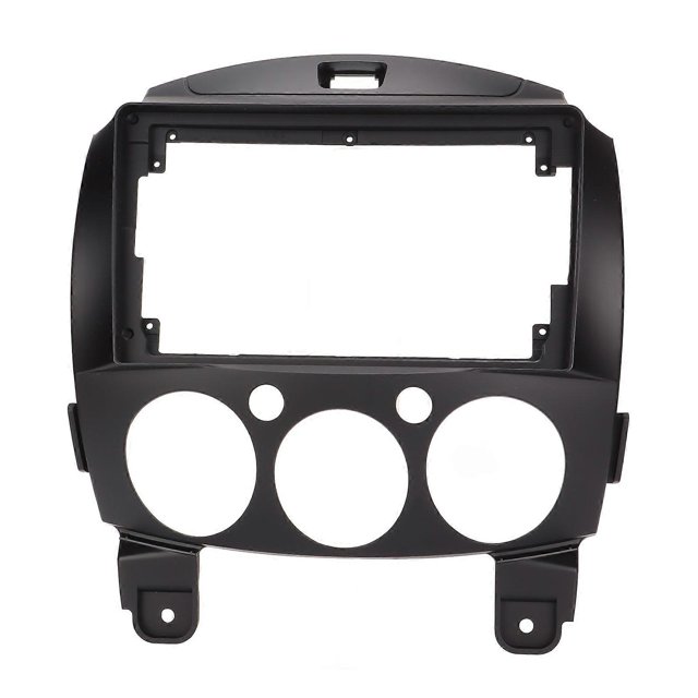 Navigation Panel Frame Trim ABS Dashboard Cover 2 Din Replacement for Mazda 2 2007?2013