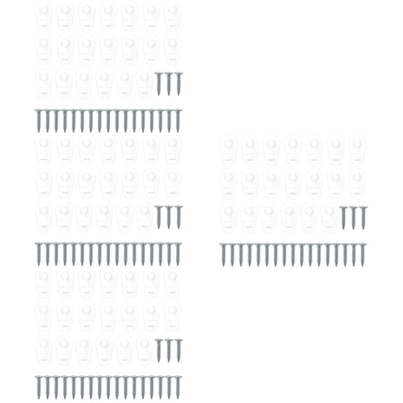 Set of 4 Door Mirror Mounting Screws Mirror Hanging Clip Kit 2.00X1.10X0.70CM