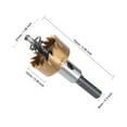 thumbnail image 3 of Uxcell HSS Hole Saw Drill Bit Cutter Titanium Plated for Stainless Steel Metal 27mm, 3 of 5