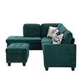 thumbnail image 5 of Gewnee 94.49” L-Shaped Modular Sectional Sofa with Nail Head-Design, with Storage Ottoman& 3 Headrests & 2 Built-in Cup Holders, Suitable for Living Rooms, Offices and Reception Rooms.Green, 5 of 13