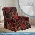 thumbnail image 3 of FOR U DESIGNS Spider Web Red Pattern Recliner Chair Covers 4-Pieces Washable Lazy Boy Recliner Protector Wear-Resistan Recliner Sofa Slipcovers for Pet, Kids, 3 of 8