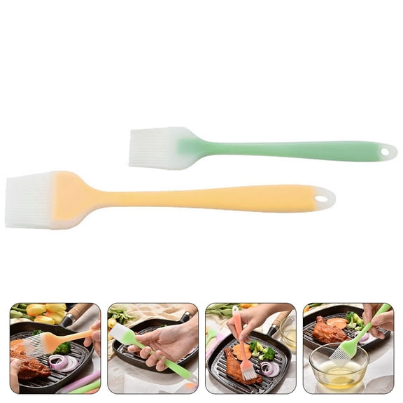 CIMAXIC Silicone Pastry Brush Assorted Color High-Temp Resistant for Baking 2Pcs