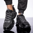 thumbnail image 2 of Running Shoes for Men Chunky Fashion Sneakers Casual Sports Tennis Walking Shoes Lace up Non Slip Breathable Mesh Workout Shoes, 2 of 7