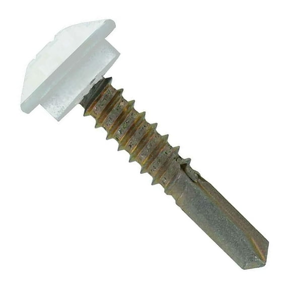 ST Fastening Eclipse Steelbinder Metal to Metal #12-14 x 1-1/4" Self-Drilling Bright White Screws with EPDM Rubber Washer, 250-Count - Designed for Roofing and Siding Panels