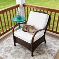 thumbnail image 2 of Outdoor Patio Cushion Covers 2 Pack Solid Color Patio Chair Cushion Covers with Ties and Zipper White Waterproof Outdoor Seat Cushion Covers for Patio Furniture 22"x22", 2 of 4