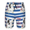 thumbnail image 4 of Kdxio Bulldog Friend Pattern Mens Casual Shorts - Drawstring Summer Beach Sports Shorts for Men, 4 of 9